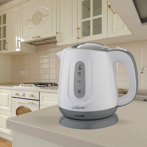 Електрочайник 1,0л 900-1100W (диск) сірий MR-013-GREY Maestro | Зображення 1