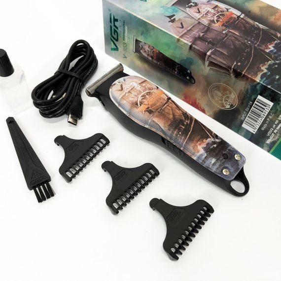 Професійний триммер для стрижки волосся та бороди VGR V-953 з насадками, окантувальна машинка | Зображення 1