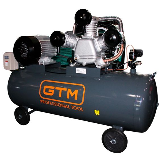 Компресор виского тиску ремінний GTM KC3090-220L (220 л, 900 л/хв, 7.5 кВт, 380-400 В)