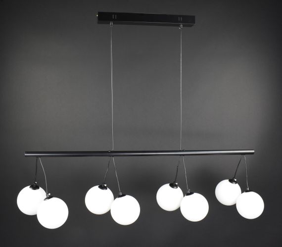 Люстра підвісна на 8 лампочок 27515 Чорний 35-160х23х105 см. | Зображення 4