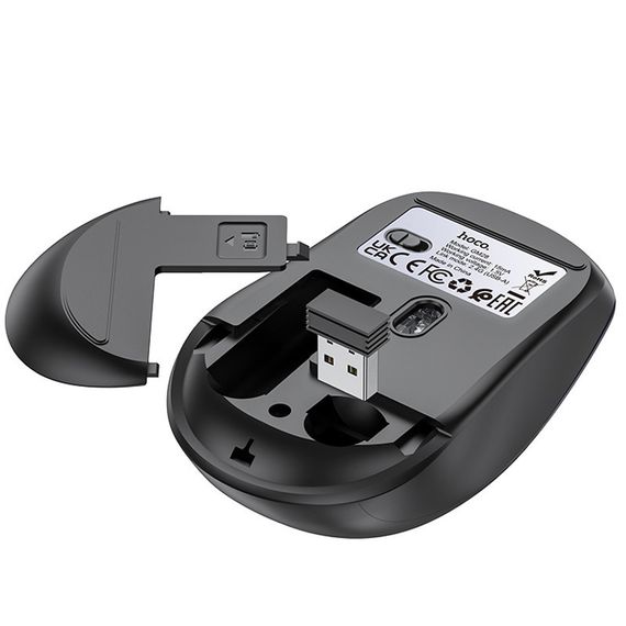 Мышь беспроводная Hoco GM28 2.4G Black / Metal gray | Зображення 3