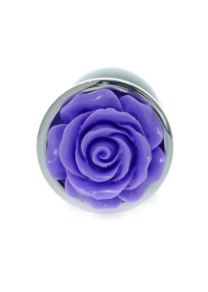 Анальна пробка - Jewellery Silver Rose Plug Purple | Зображення 1