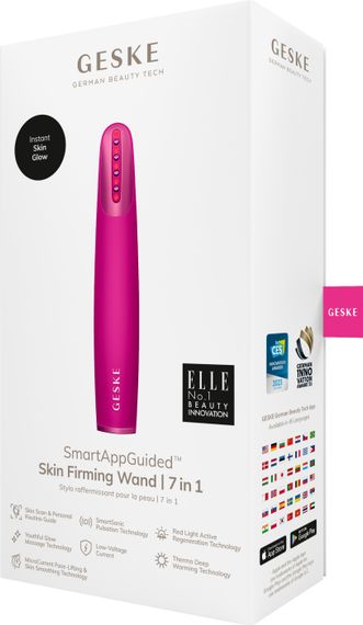 Пристрій для зміцнення і тонізації шкіри обличчя GESKE Skin Firming Wand 7в1 starlight, Малиновий | Зображення 7