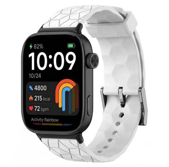 Ремінець Primolux Dimond силіконовий для годинника Xiaomi Redmi Watch 6 / Xiaomi Smart Band 10 Pro - White | Зображення 1