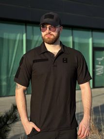 Поліцейське Поло Чорне CoolPass мілітарі , Футболка Black