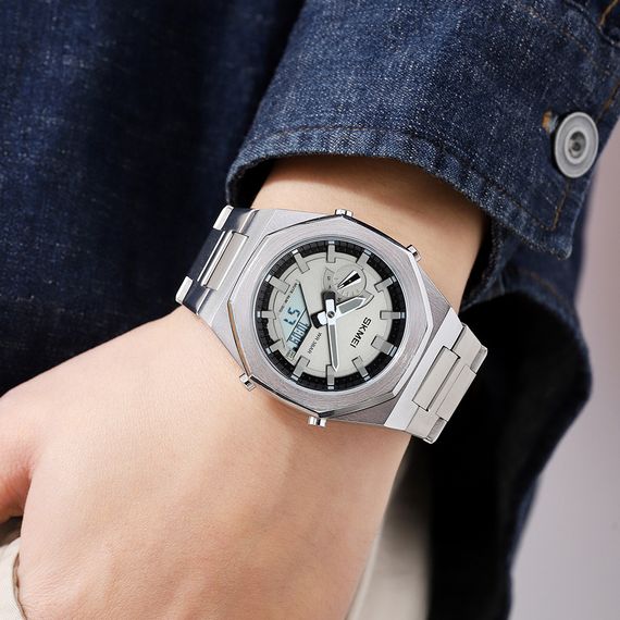 Чоловічий годинник Skmei 1816SIWT Silver-White | Зображення 3