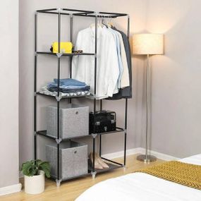 Шафа для одягу тканинна Storage Wardrobe 28105 Чорна