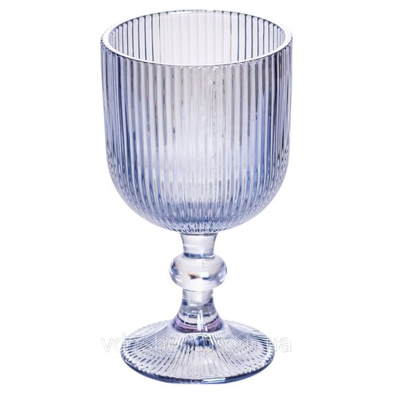 Набор бокалов для вина 6 (шт) по бокалы под вино 300 (мл) на ножке бокалы винные Голубой HP7115BL | Зображення 1