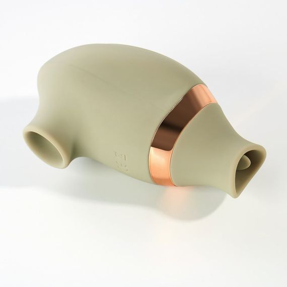 Вакуумний стимулятор клітора з функцією лизання (рухомий язичок) Sweet Em Velvet Lure, зелений USB sexstyle | Зображення 4