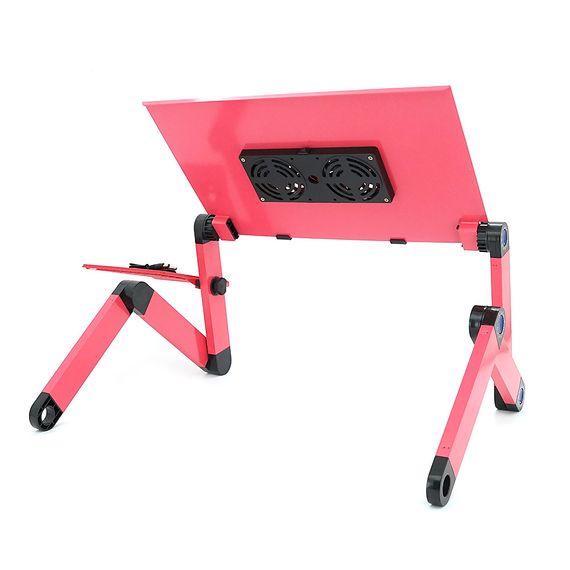 Стіл-трансформер під ноутбук Laptop Table YL-803, 2 вентилятори, Pink, 480*260 mm | Зображення 2