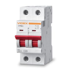 Автоматичний вимикач RS4 2п 20А С 4,5кА VIDEX RESIST