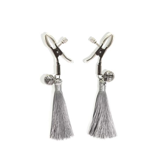 Затискачі для сосків Art of Sex Nipple Clamps Barocco Tassels Сріблясті | Зображення 1