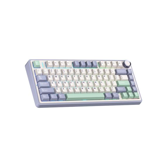 Клавіатура Aula F75 Gasket Greywood V3 switch Hot-Swap PBT Wireless/Bluetooth/USB White (6948391208640) | Зображення 1