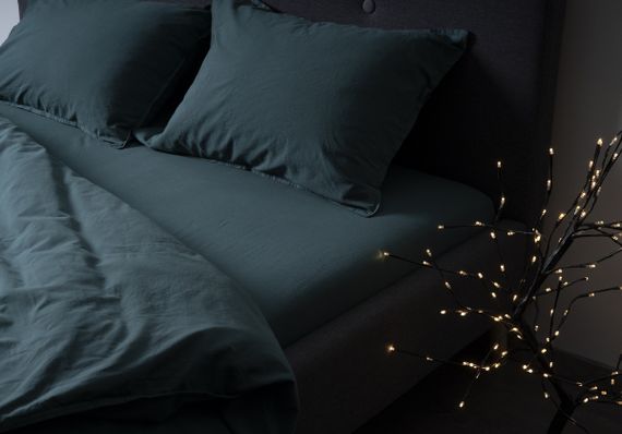 Комплект постільної білизни SoundSleep Stonewash Adriatic Dark Green зелений полуторний (92847002) | Зображення 3