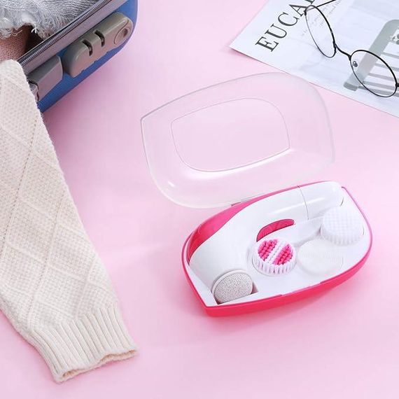 Електрична щітка для чищення обличчя дорожнього розміру Догляд за шкірою (фіолет.) | Зображення 4