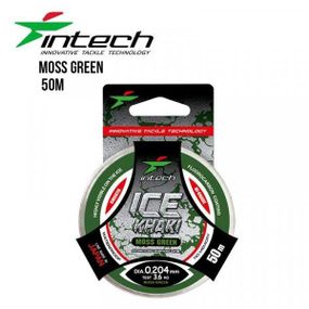 Леска рыболовная Intech Интеч Khaki Ice Line moss green 50m 0.148mm, 1.9kg