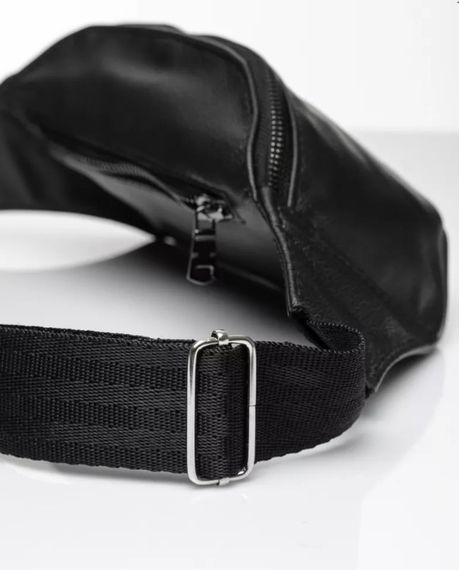 Чоловіча шкіряна сумка бананка Sambag Tirso PSO чорна 31 × 16 × 5 см (81119001m) | Зображення 1