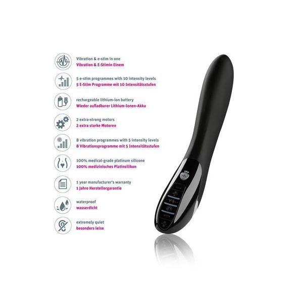 Вібратор з електростимуляцією Mystim Electric Eric eStim Black, міостимулятор | Зображення 4