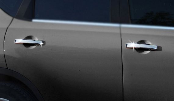 Накладки на ручки (4 шт, нерж) З чіпом, Carmos - Турецька сталь для Nissan Qashqai 2007-2010 рр | Зображення 2