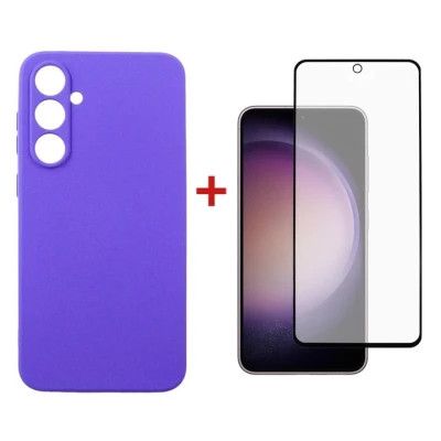 Чехол для мобильного телефона Dengos Kit for Samsung Galaxy S23 FE case + glass (Purple) (DG-KM-12)