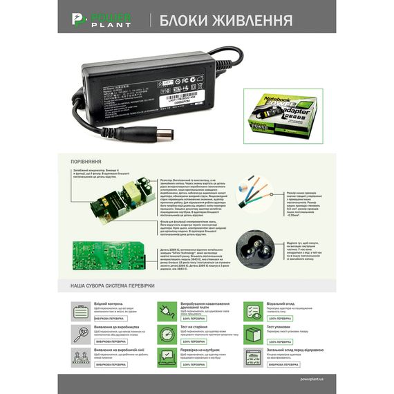 Блок живлення до ноутбуку PowerPlant ACER 220V, 19V 45W 2.37A (5.5*1.7) (AC45F5517) | Зображення 2
