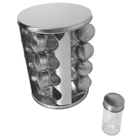 Баночки для спецій спецій спецівниця, Комплект банок для спецій Зручна підставка KS-70