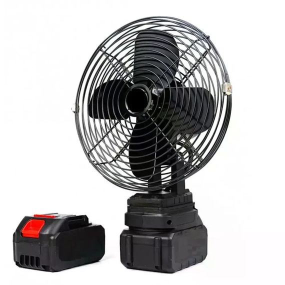 Акумуляторний вентилятор Lithium Electric Fan 48V чорний • Портативний бездротовий вентилятор з Li-ion акумулятором для дому, дачі, офісу та відпочинку | Зображення 4