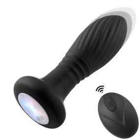 Анальная пробка - Thrusting Anal Plug Black Sex Aura