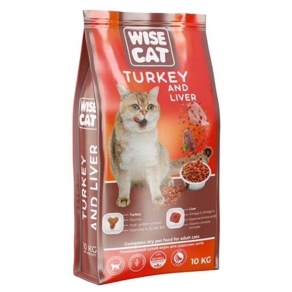 Wise Cat Turkey and liver - Индейка и печень (33/13)10кг