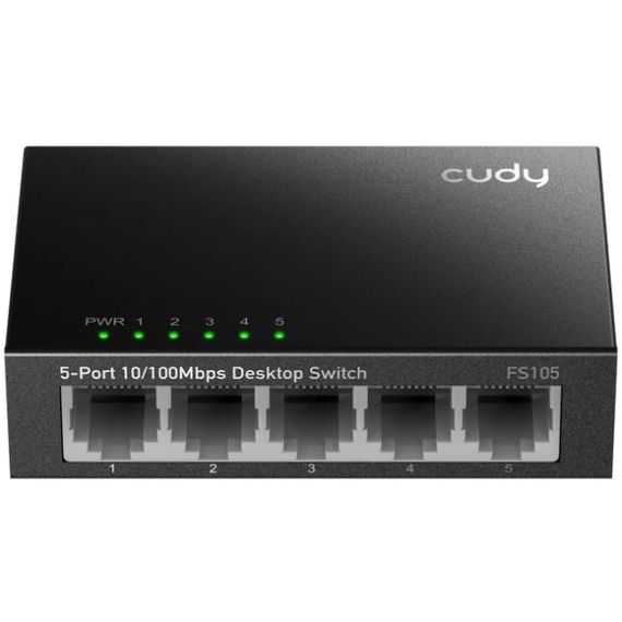 Комутатор Cudy FS105, 5 портовий 10/100 Mbps Metal Switch | Зображення 1