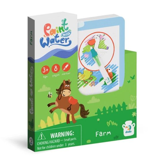 Набор водных раскрасок "Ферма" 300311 с маркером для воды