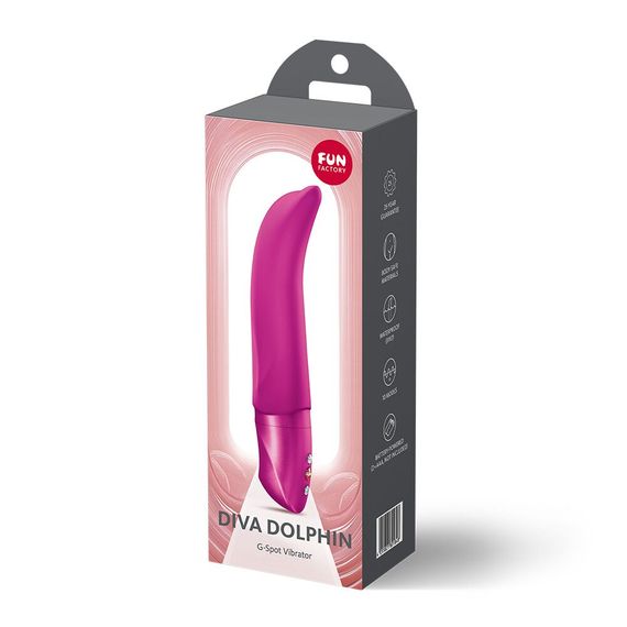 Вібратор для точки G Fun Factory Diva Dolphin Magenta, 10 режимів роботи, на батарейках | Зображення 7