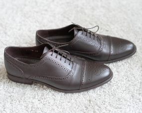 Коричеві чоловічі броги 41 розмір