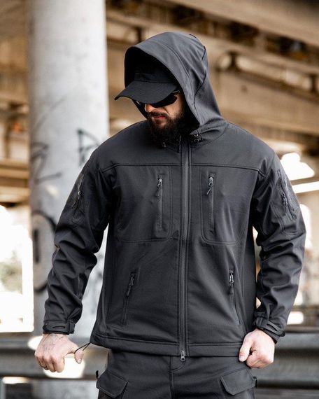 Міська тактична куртка MAXIMUS софтшел darck grey ПП7988 | Зображення 8