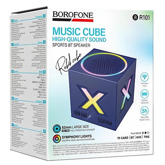 Bluetooth Колонка Borofone BR101 Rubik sports Blue | Зображення 3