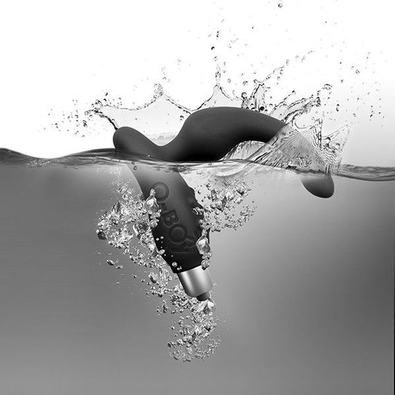 Вібромасажер простати Rocks Off O-Boy Black для новачків, макс діаметр 30 мм, масаж промежини | Зображення 2