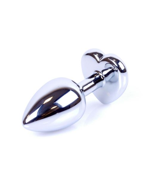 Анальна пробка - Jewellery Silver Heart PLUG- Dark Blue Sex Aura | Зображення 3
