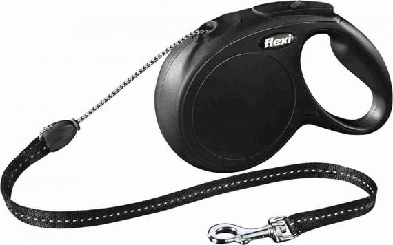 Повідець рулетка FLEXI New Classic M (8 m - 20 kg) чорний