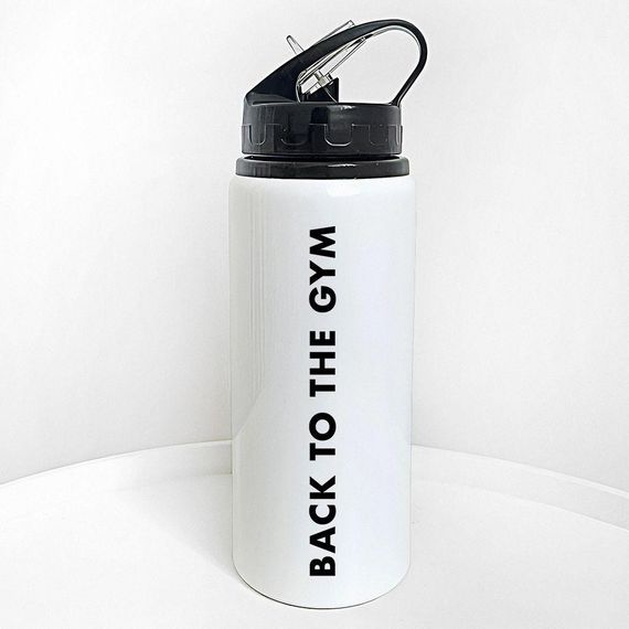 Пляшка для води з трубочкою Back to the gym 600 мл (PLV_25A045)