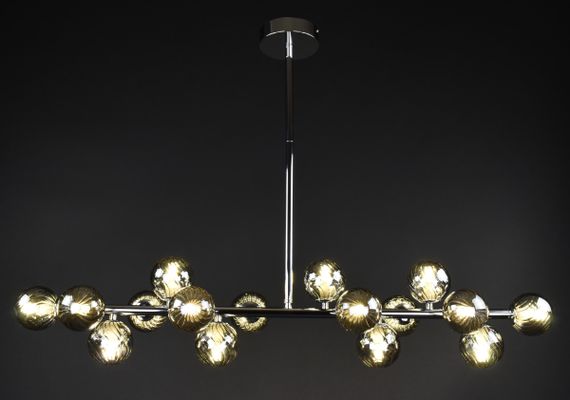 Люстра стельова на 16 лампочок 27507 Хром 35-65х19х98 см. | Зображення 1