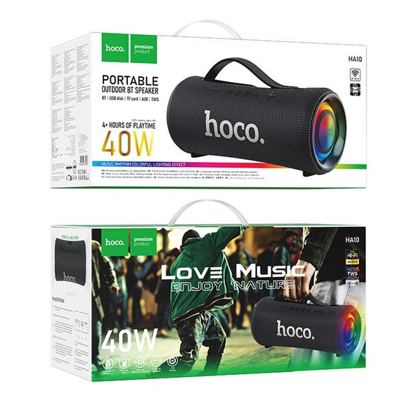 Bluetooth колонка Hoco HA10 Oleada outdoor Black | Зображення 5
