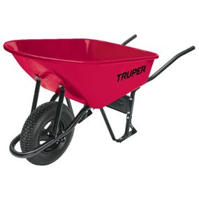 Тачка строительная Truper с усиленной пневматической шиной и металлическим корытом на 100 литров (CAT-60ND)