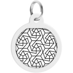 Адресник для животных WAUDOG Smart ID с QR паспортом "Геометрия", круг 25 мм (0625-0202)
