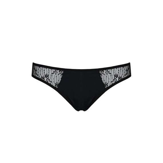 Трусики-сліпи з мереживною сіточкою Passion DINA THONG XXL/XXXL, black | Зображення 4