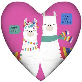 Подушка серце Love you! Lama 37x37 см (4PS_21L006)