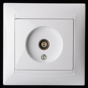 Розетка ТВ белая KB-1TV wh