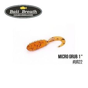 Силиконовая приманка, Съедобный силикон Bait Breath Micro Grub 1" (15шт.) (Ur22 OrangePumpkin/seed)