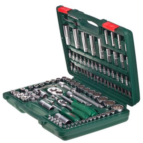 Набір торц. головок 1/4"DR4-14мм та 1/2"DR10-32 мм,108 предм(12 г) HANS | Зображення 9