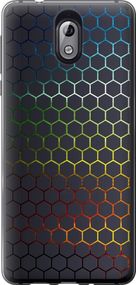 Чехол на Nokia 3.1 Переливающиеся соты "498u-1530-17620"