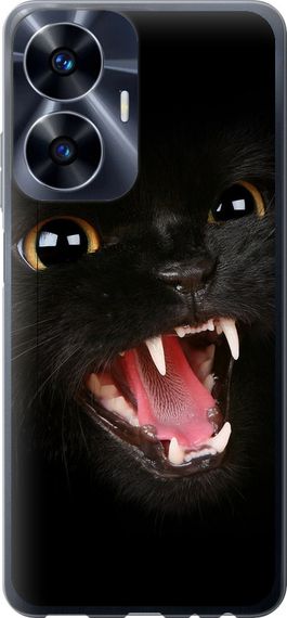 Чехол на Realme C55 Чёрная кошка "932u-2992-17620"